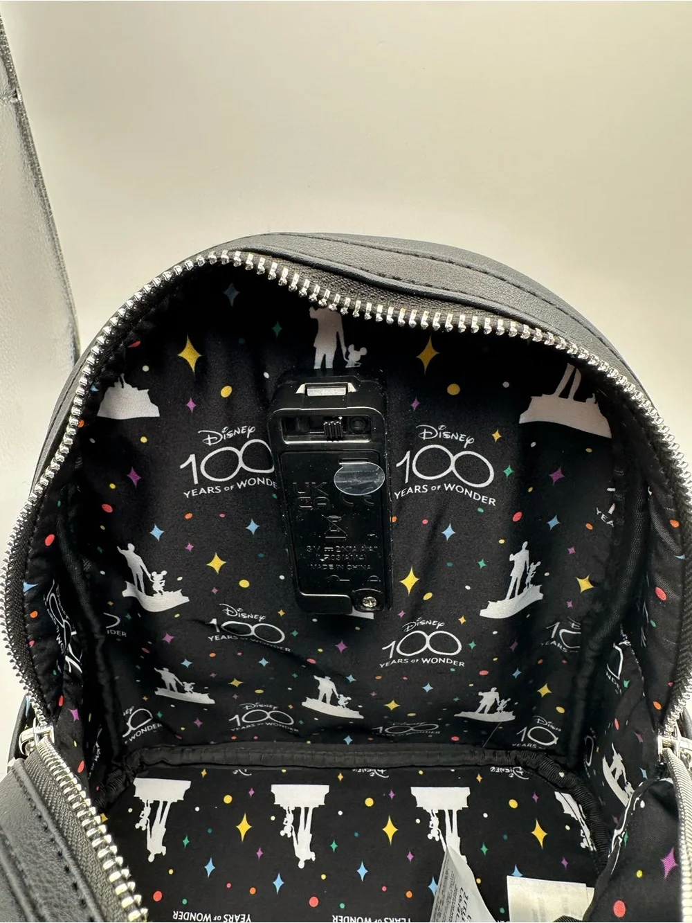 NWT Loungefly light up Disney Parks 100 Years Fireworks Mini Backpack